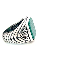 Argent Silver and Malachite Ring