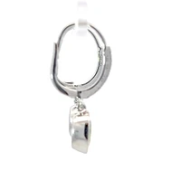 14K White Gold Peridot and Diamond Earrings