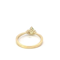 10K Gold Peridot and Diamond Ring