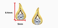 14K Yellow Gold 0.25cttw Canadian Diamond Earrings