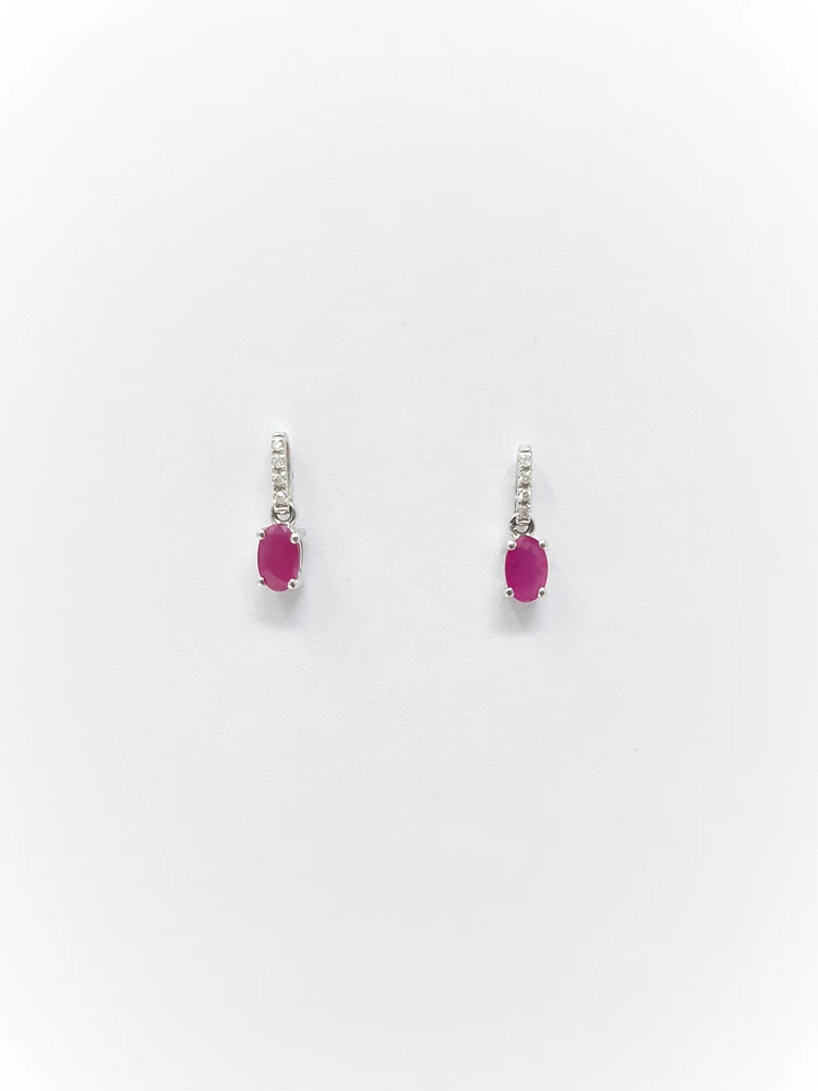 RUBY AND DIAMOND EARRINGS