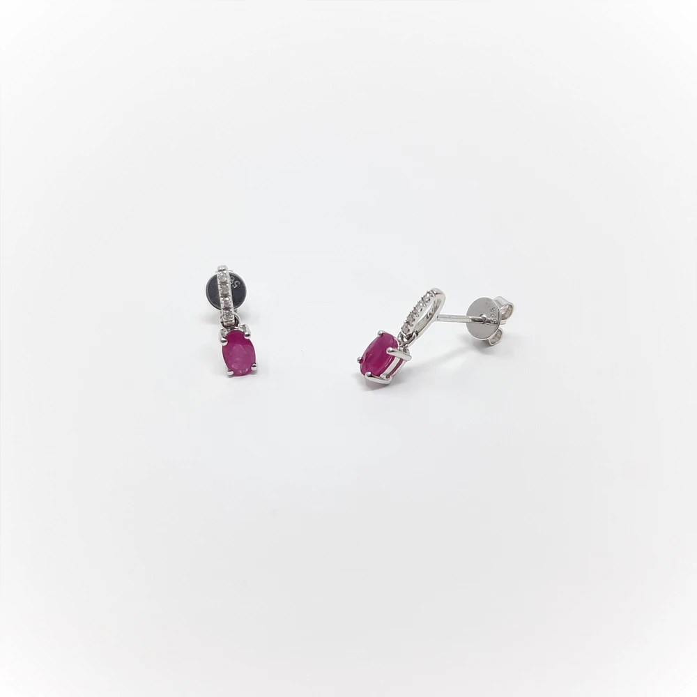 RUBY AND DIAMOND EARRINGS