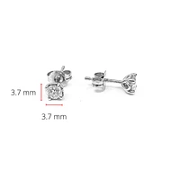 14K White Gold 0.25cttw Canadian Diamond Earrings