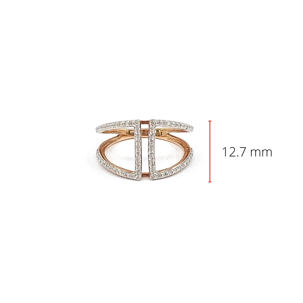 10K Rose Gold 0.40cttw Diamond Ring - /