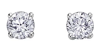 14K White Gold 0.25cttw Canadian Diamond Earrings