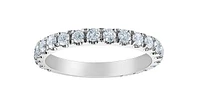 14K White Gold 1.00cttw Lab Grown Diamond Band