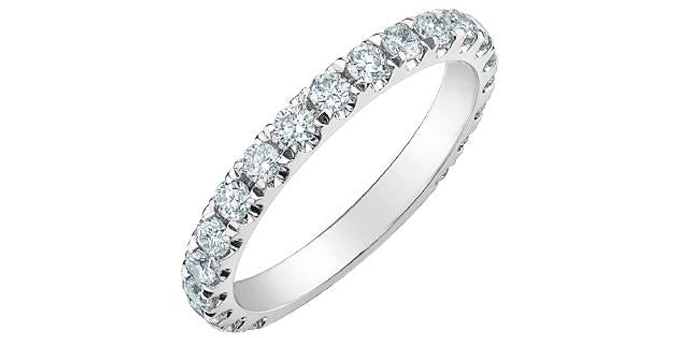 14K White Gold 1.00cttw Lab Grown Diamond Band