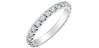 14K White Gold 1.00cttw Lab Grown Diamond Band