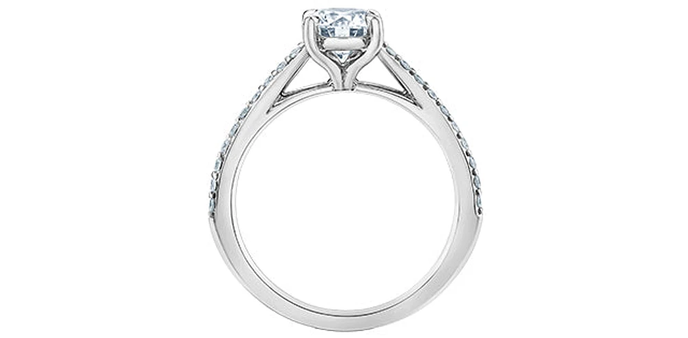 14K Gold 1.23cttw Lab Grown Diamond Engagement Ring - /