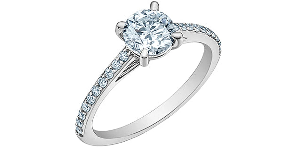 14K Gold 1.23cttw Lab Grown Diamond Engagement Ring - /