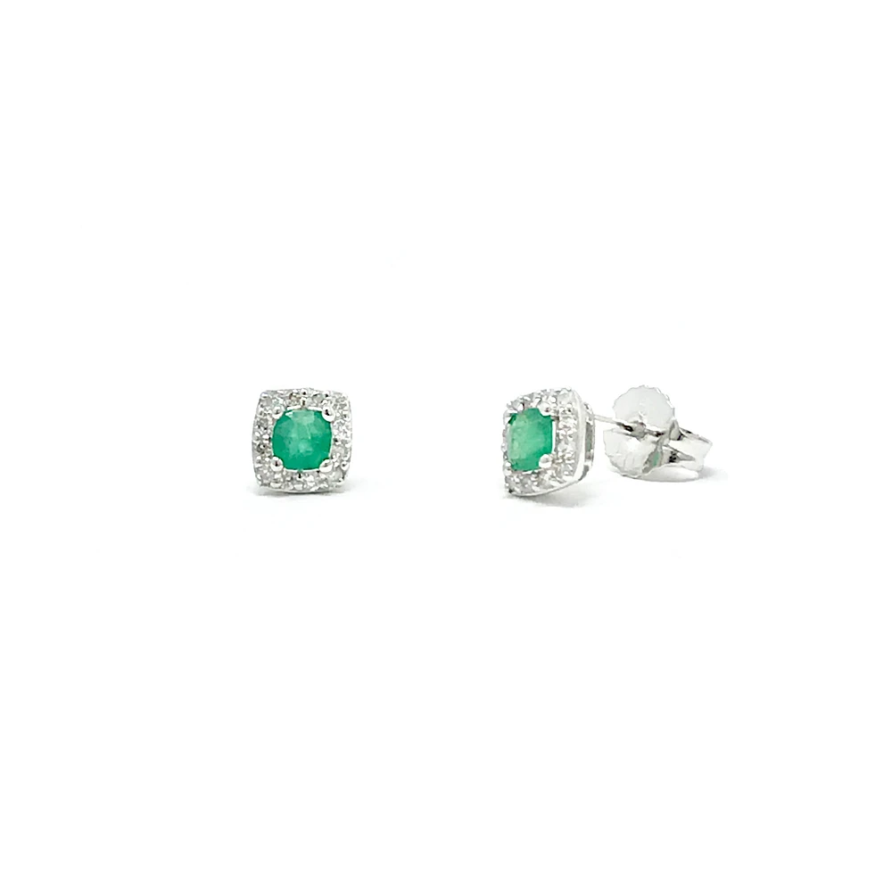 Emerald and Diamond Earrings