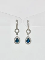 Sapphire and Diamond Earrings