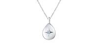 10K White Gold 0.02cttw Canadian Diamond Pendant
