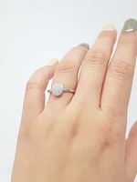 Round Pave Diamond Ring