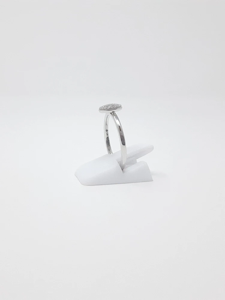 Round Pave Diamond Ring