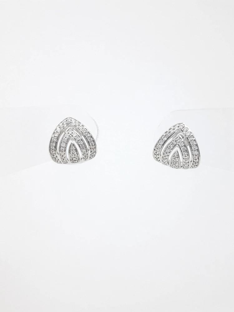 14K White Gold 0.37cttw Diamond Earrings
