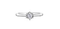 10K  White Gold 0.18cttw Diamond Engagement Ring - /