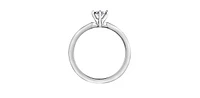 10K  White Gold 0.18cttw Diamond Engagement Ring - /