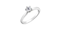 10K  White Gold 0.18cttw Diamond Engagement Ring - /