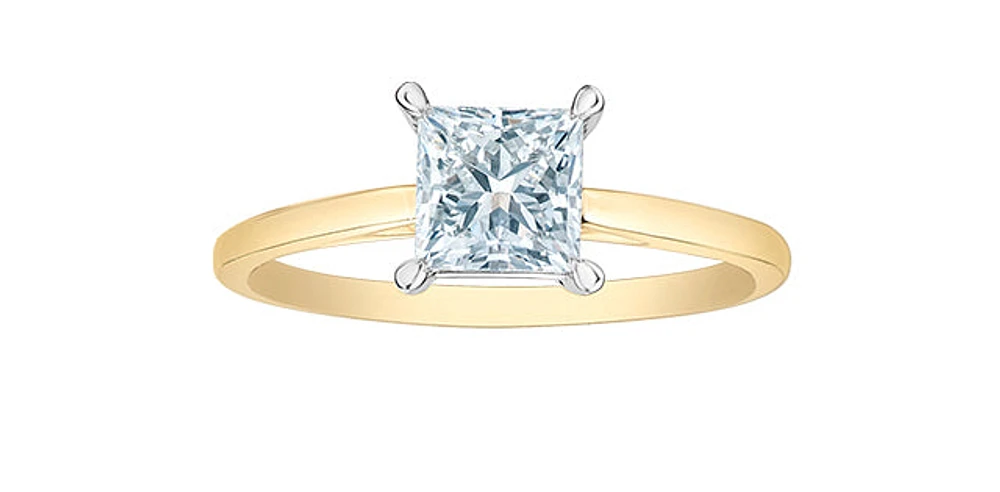 14K White gold 1.01Cttw Lab Grown Princess Cut Diamond Engagement / Anniversary Ring  - 7