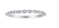 14K White Gold Marquise Cut Diamond Band