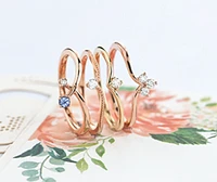 14K Yellow Gold 0.04cttw Canadian Diamond Ring, 6.5