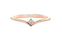 14K Yellow Gold 0.04cttw Canadian Diamond Ring, 6.5
