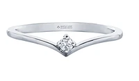 14K Yellow Gold 0.04cttw Canadian Diamond Ring, 6.5