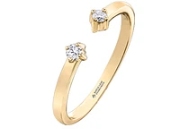 14K Yellow Gold 0.08cttw Canadian Diamond Ring, 6.5