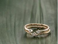 14K Yellow Gold 0.08cttw Canadian Diamond Ring, 6.5