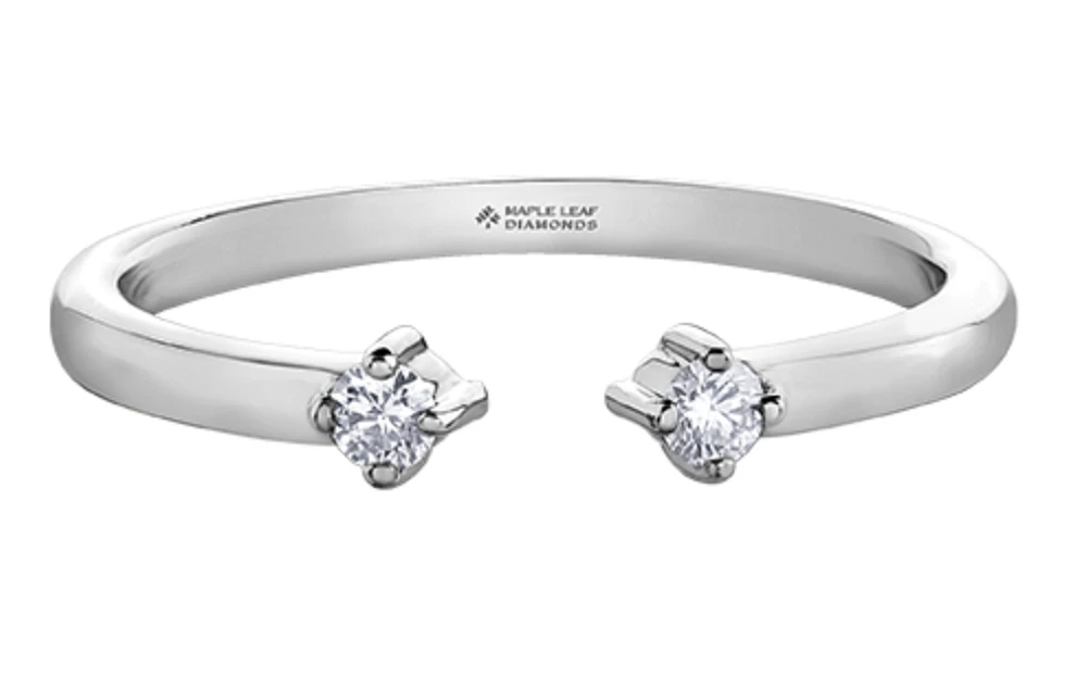 14K Yellow Gold 0.08cttw Canadian Diamond Ring, 6.5