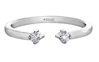 14K Yellow Gold 0.08cttw Canadian Diamond Ring, 6.5