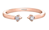 14K Yellow Gold 0.08cttw Canadian Diamond Ring, 6.5