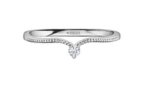 14K Yellow Gold 0.03cttw Canadian Diamond Ring, 6.5