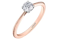 14K Rose Gold 0.40cttw Canadian Diamond Engagement Ring - /