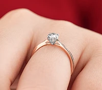 14K Rose Gold 0.40cttw Canadian Diamond Engagement Ring - /