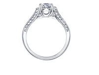 18K White Gold & Palladium Alloy (hypoallergenic) 1.10cttw Canadian Diamond Engagement Ring - /