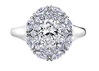 18K White Gold & Palladium Alloy (hypoallergenic) 1.18cttw Canadian Diamond Engagement Ring