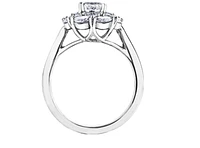 18K White Gold & Palladium Alloy (hypoallergenic) 1.18cttw Canadian Diamond Engagement Ring
