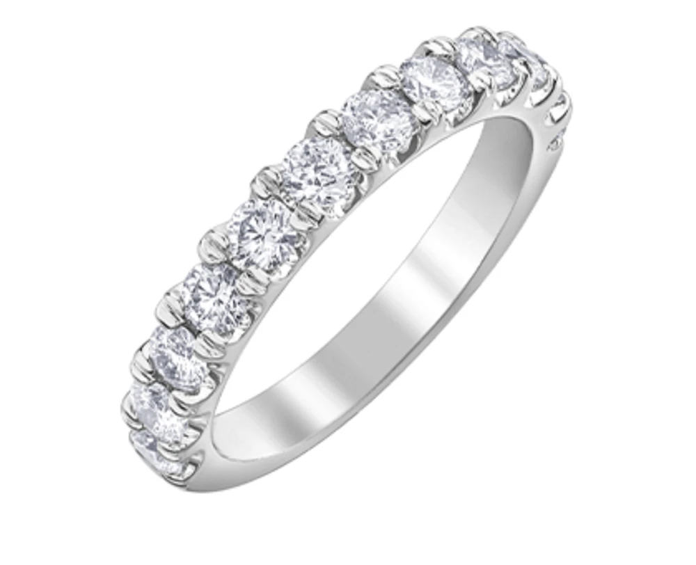 18K White, Yellow, or Rose Gold 0.50-1.50cttw Canadian Diamond Band - / Carat Total