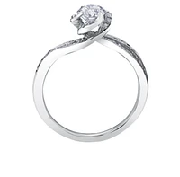 18K White Gold Palladium Alloy (hypoallergenic) 0.50-0.90cttw Round Brilliant Canadian Diamond Engagement Ring - / 0.50 Carat Total