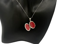 10K White Gold Locket, 18"