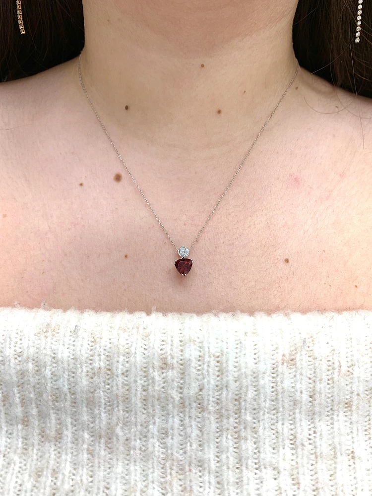 Garnet & Diamond Pendant