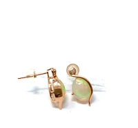 Opal & Diamond Earrings
