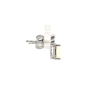 10K White Gold Opal and Diamond Earrings