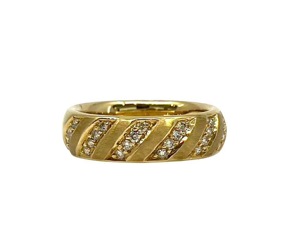 10K Yellow Gold 0.25cttw Diamond Ring, 6.5 - / 4.5