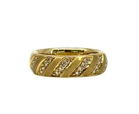 10K Yellow Gold 0.25cttw Diamond Ring, 6.5 - / 4.5