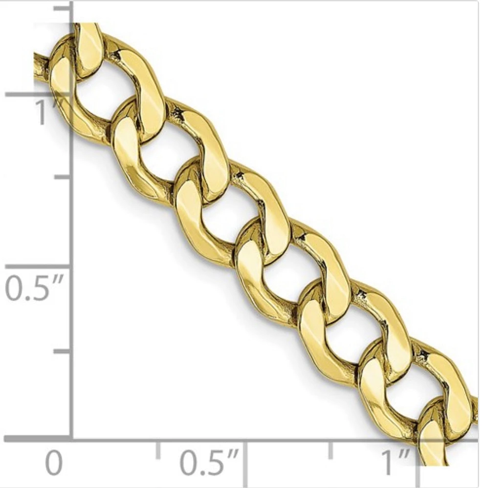 Semi-Solid Curb Link Chain - 2.5mm