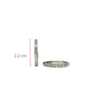 14K White Gold 1.00cttw Lab Grown Diamond Huggies - 21mm