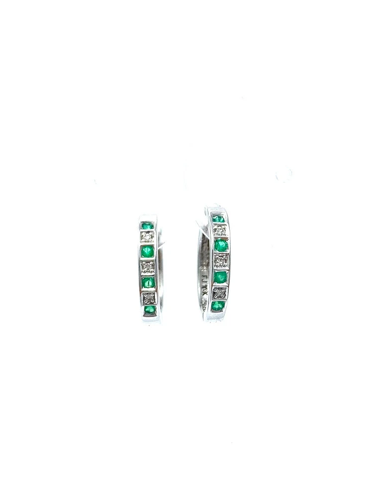 Emerald and Diamond Earrings